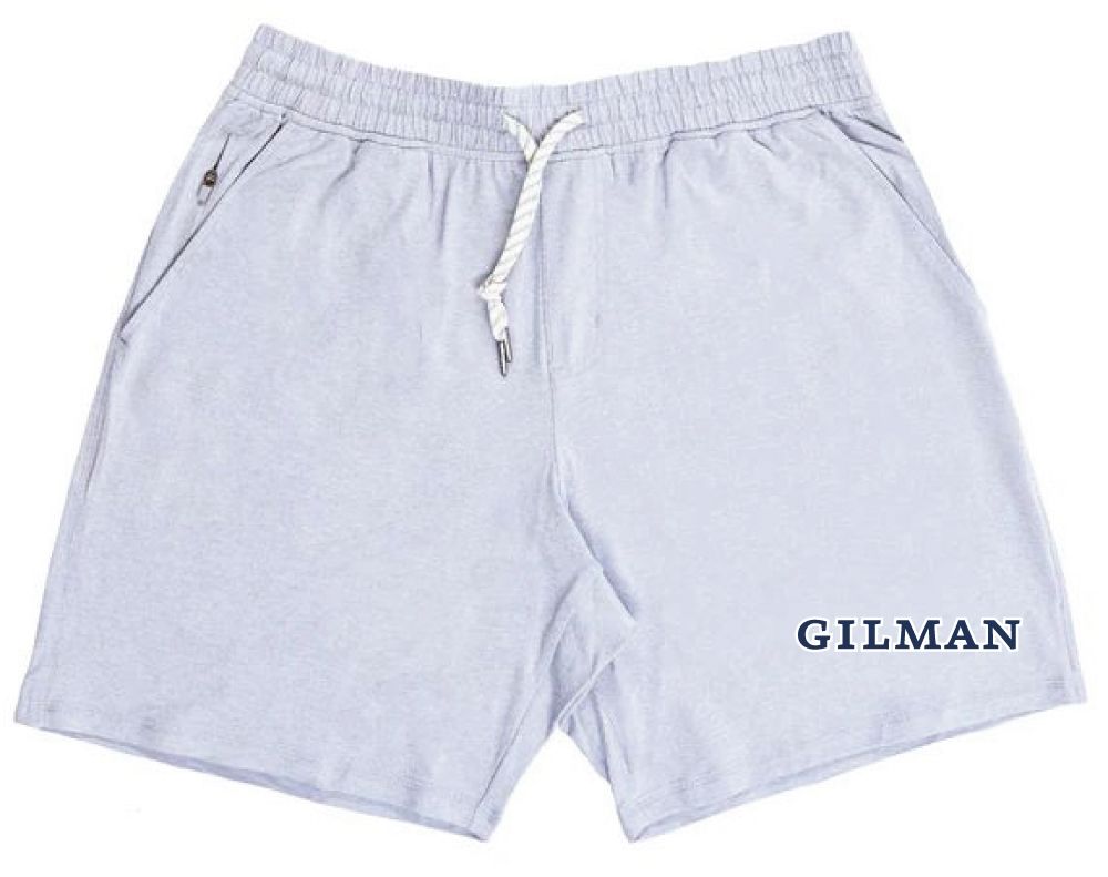 Jersey Shorts Mens Light Grey  w/pockets and side zipper pocket