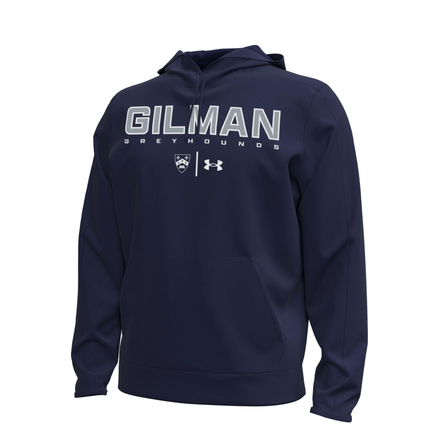 UA Men's Fleece Hood  Navy Shield/UA Sign