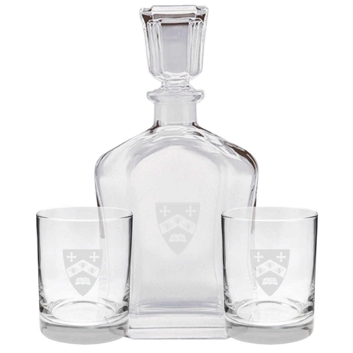 Decanter Set/  1- 26oz Decanter 2- 14oz rocks glass