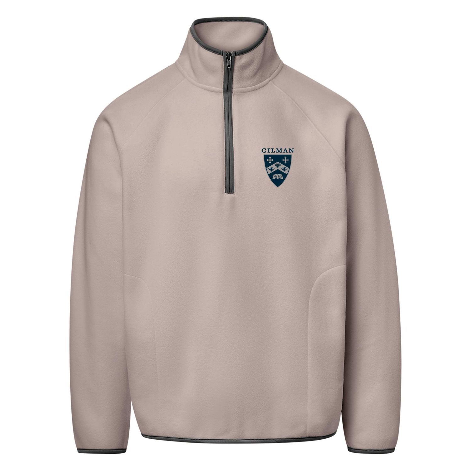 MV Sport Whisper Fleece Mens 1/4 zip Tan