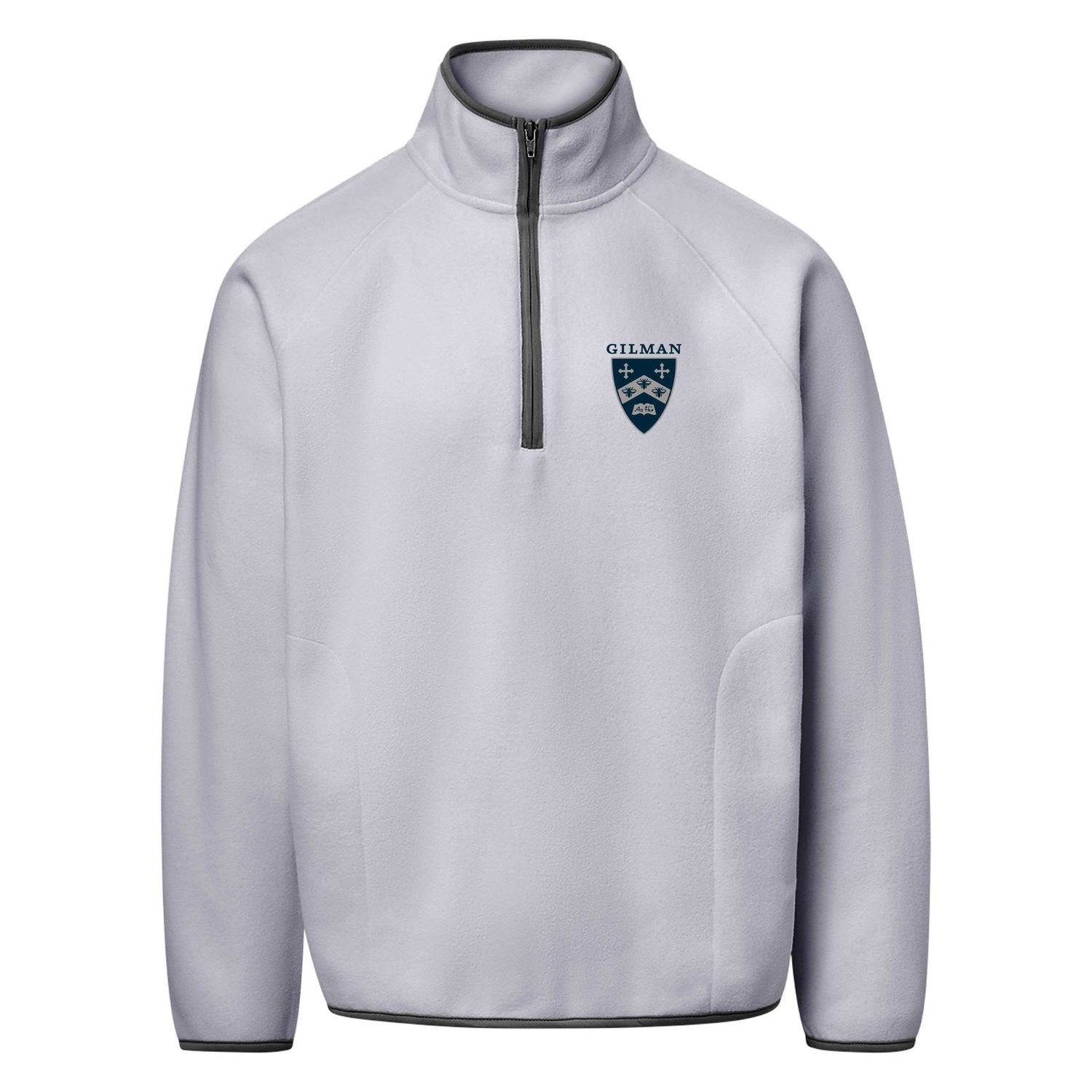 MV Sport Mens Whisper Fleece 1/4 Zip Frost Gray