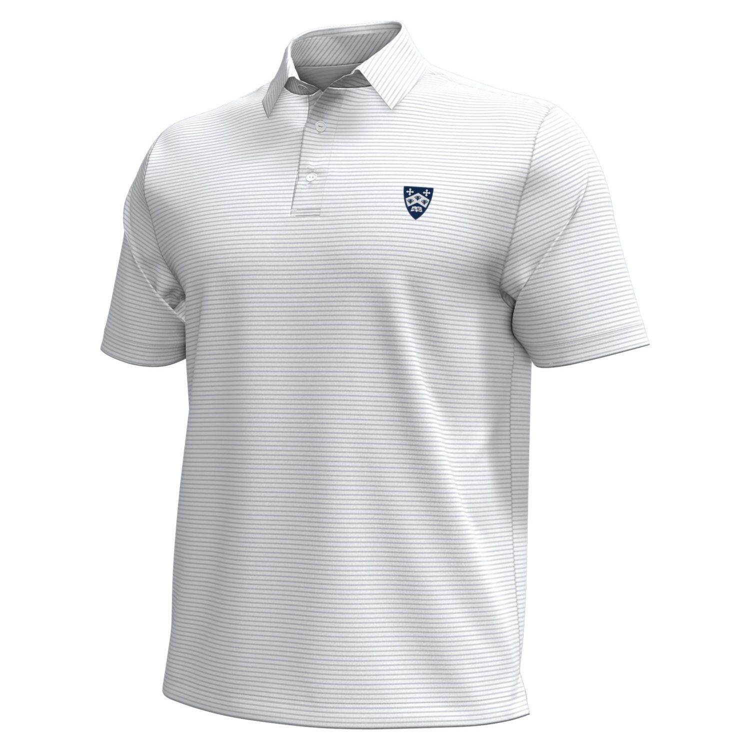 UA Mens Drive Stripe Polo White