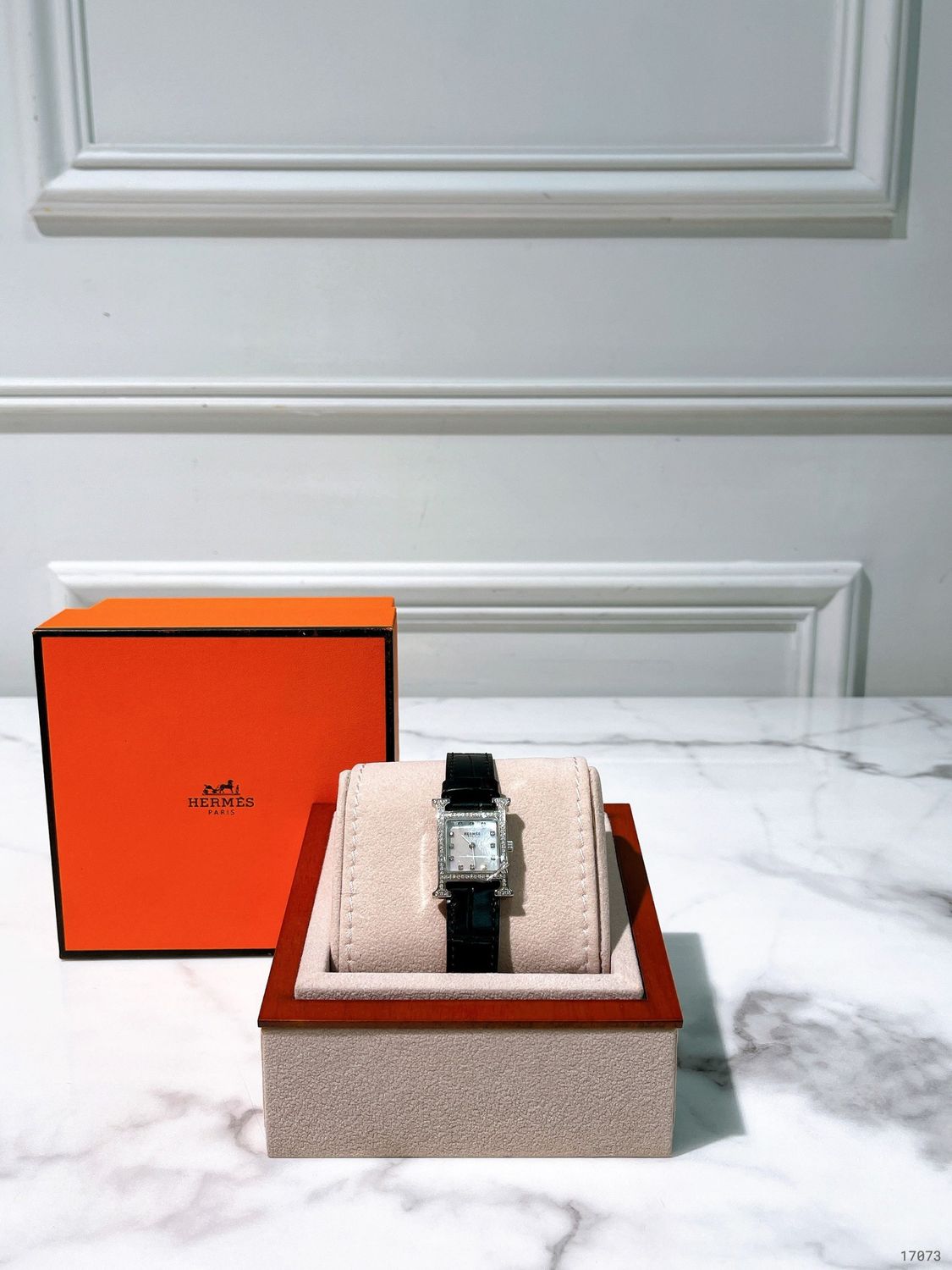 HERMES HEURE H WATCH, Small Model – Custom Diamonds