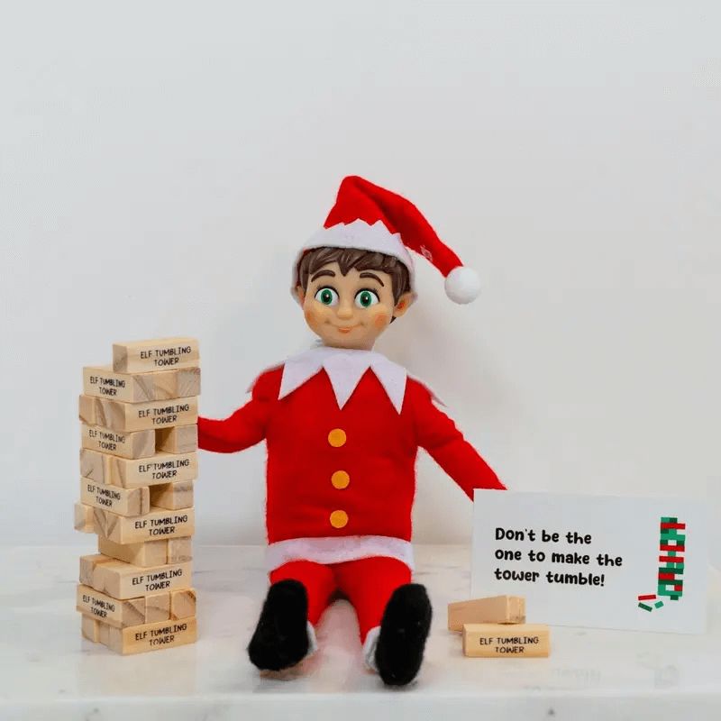 Elf Tumbling Tower – Don't knock it over!