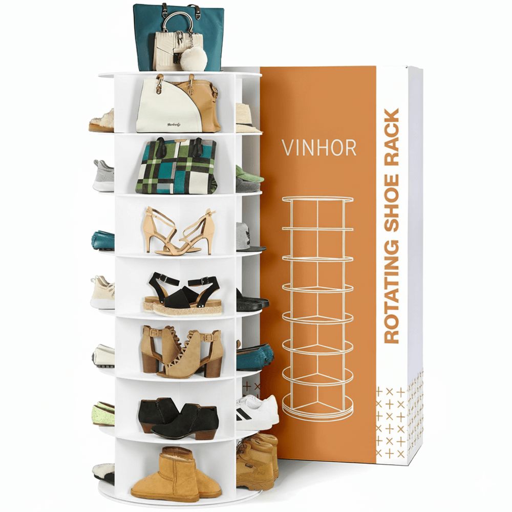 VINHOR Tier Rotating Shoe Rack Tower