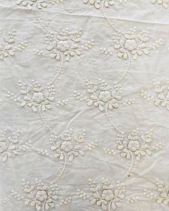 COTTON EMBROIDERED FABRIC - GSC-9491E