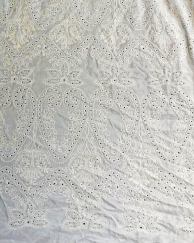 SILK COTTON EMBRO FABRIC - GSK-2606G