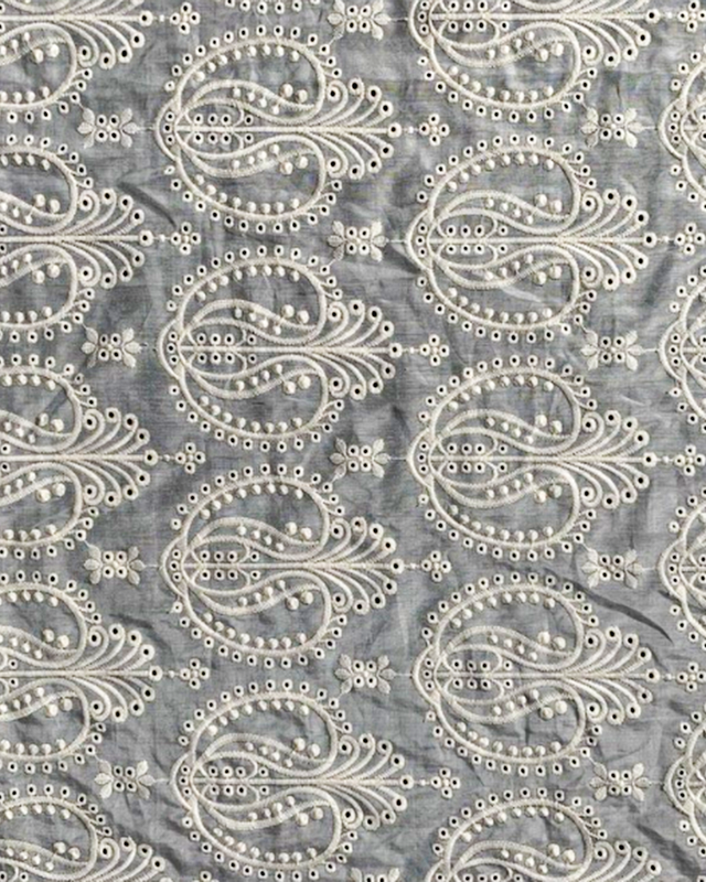 SILK COTTON EMBRO FABRIC - GSK-2656F