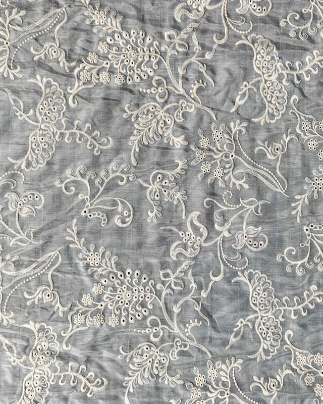 SILK COTTON EMBRO FABRIC - GSK-2656G