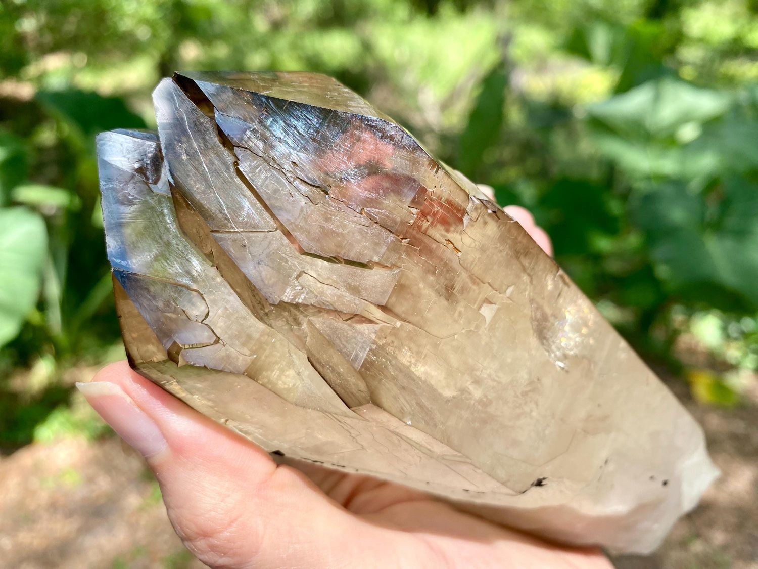 Majestic Natural Citrine Cathedral. Extra Large Natural Citrine Crystal Point. Brazilian Citrine Crystal with Rainbows.