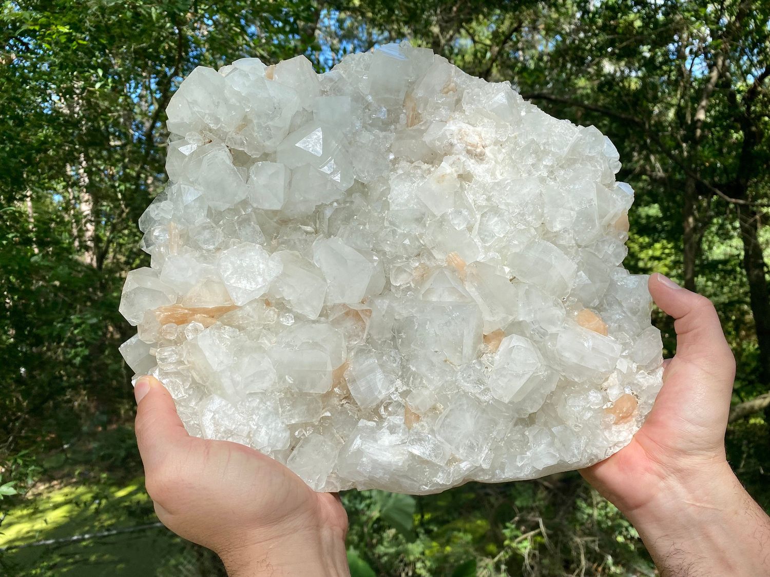 Rare Apophyllite Crystal Cluster with stilbite inclusions, Unique specimen worthy of being displayed anywhere.