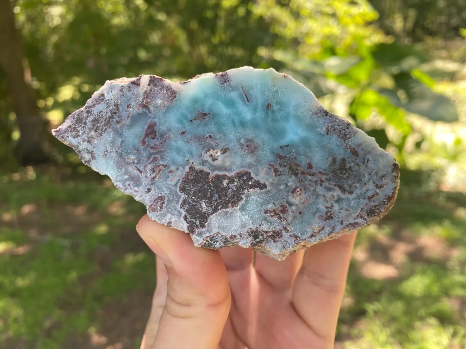 Larimar Stone – Soothing Atlantis Blue Crystal for meditation, Communication &amp; Peace – Raw Gemstone for Throat Chakra, Dolphin Energy Stone.