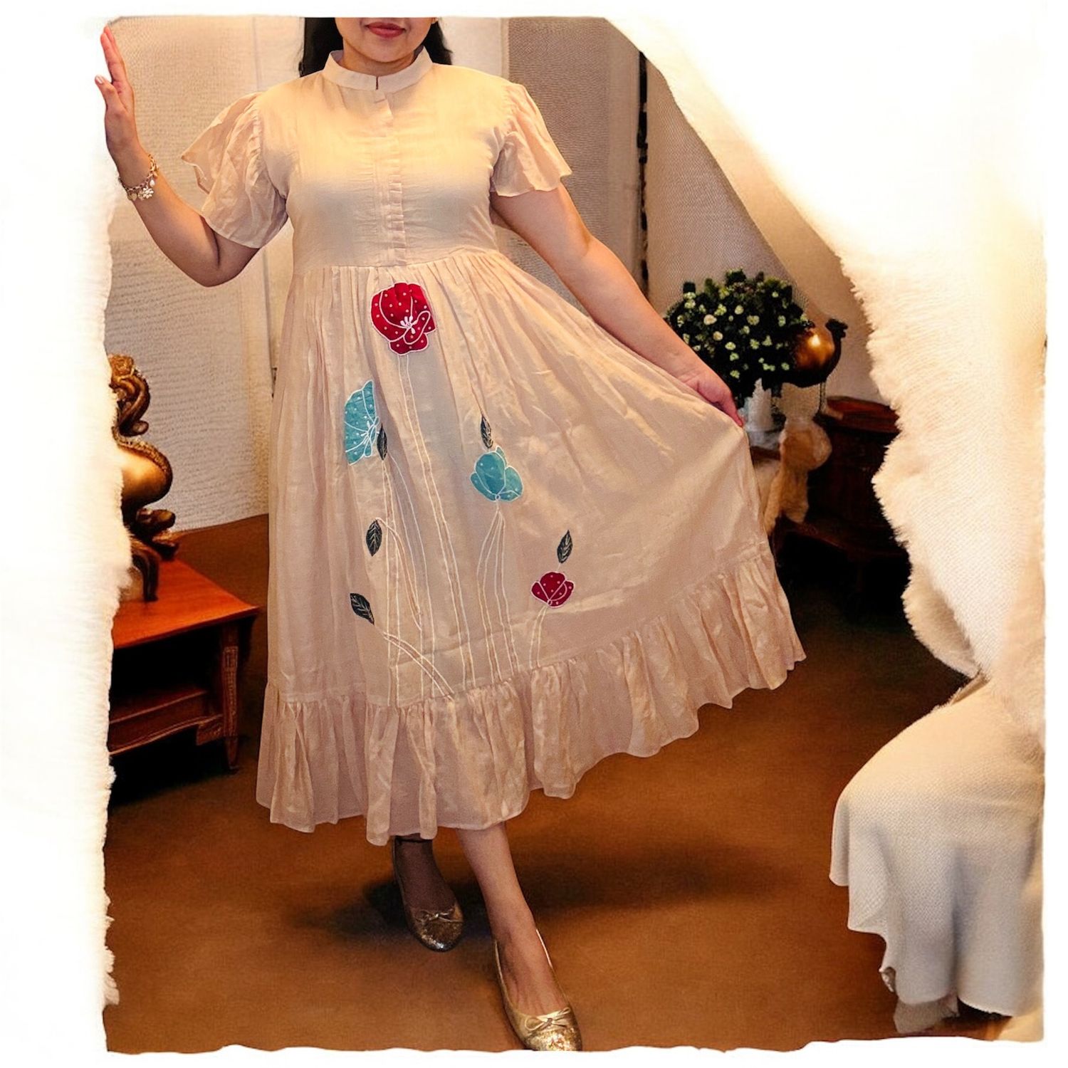 Mulchanderi Embroidered Frock