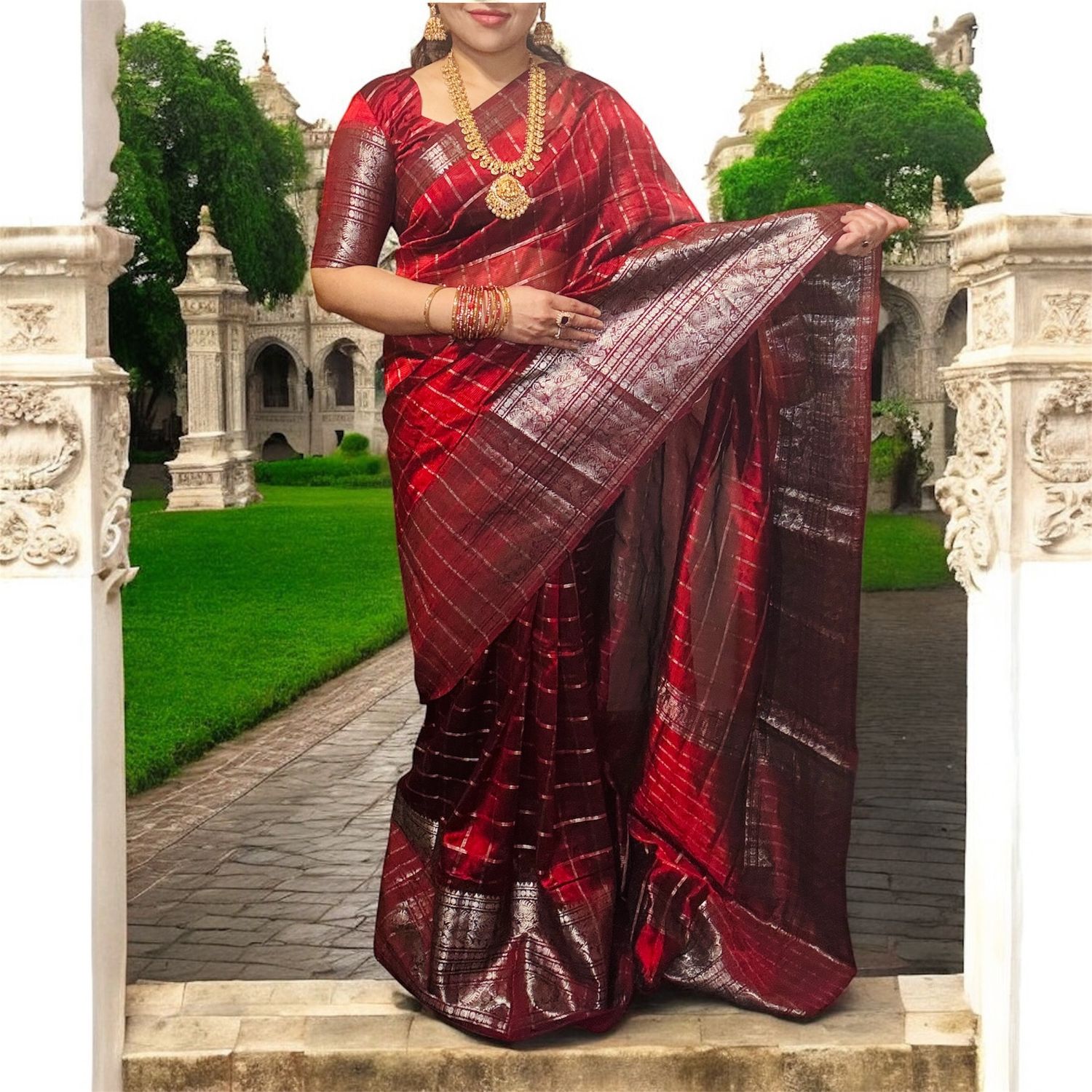 Mangalagiri handloom pure Pattu saree