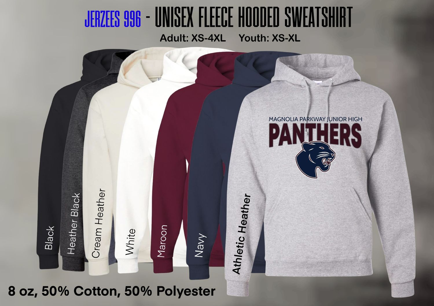 Jerzees 996 Hooded Sweatshirt - Screen Print