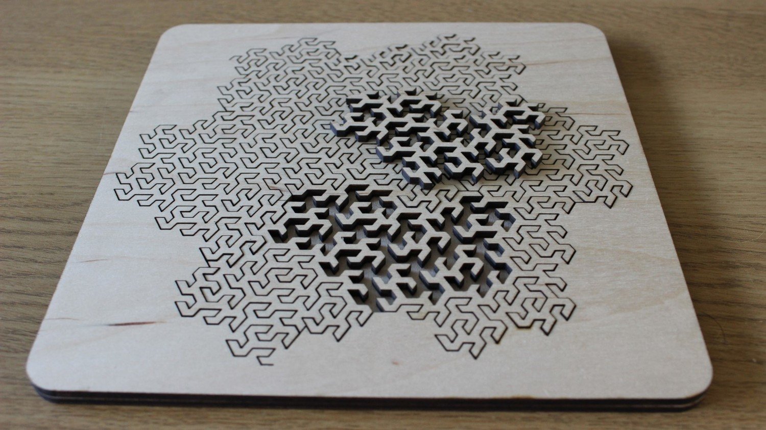 Fractal Tray Puzzles