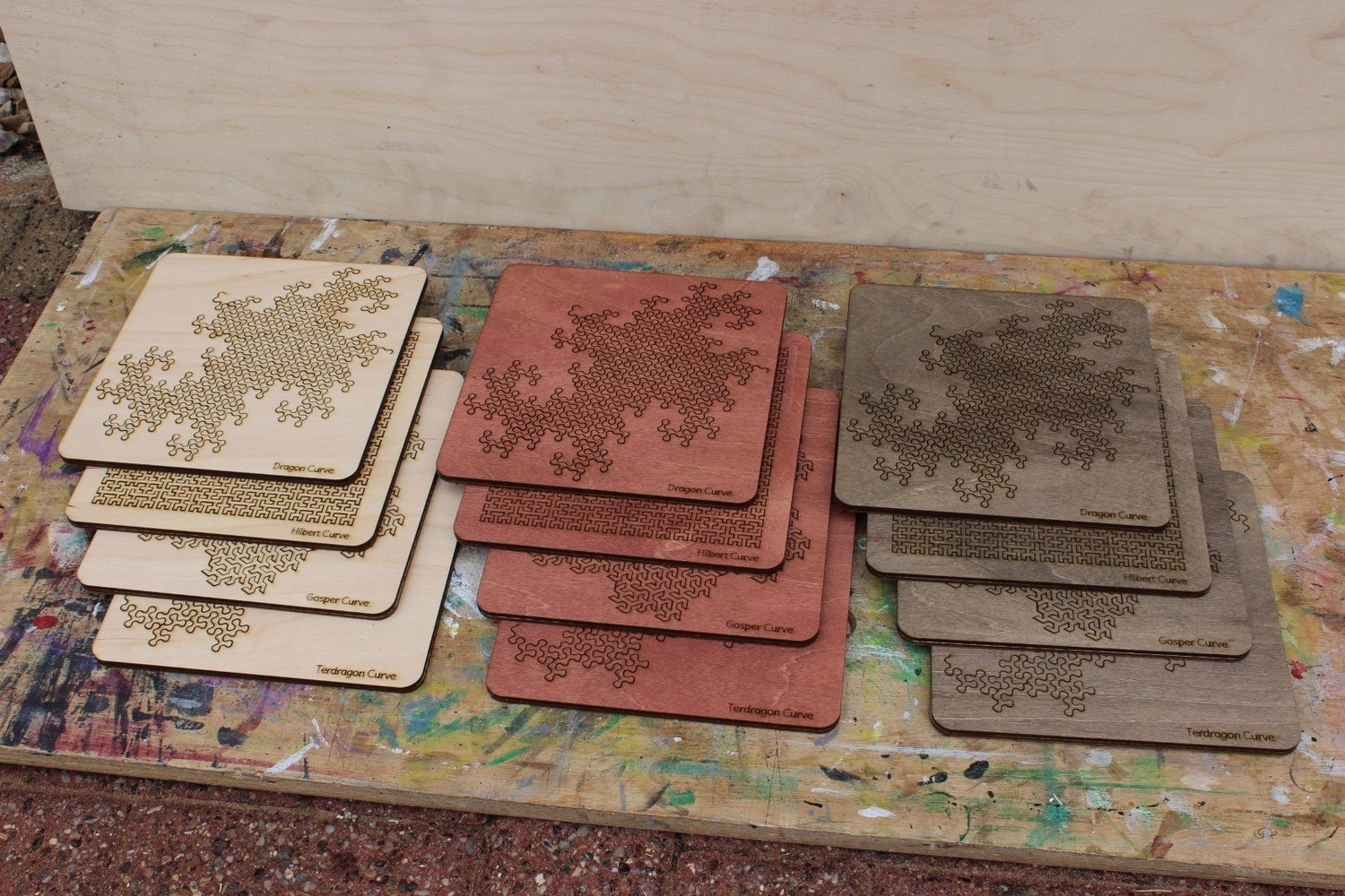 Fractal Tray Puzzles