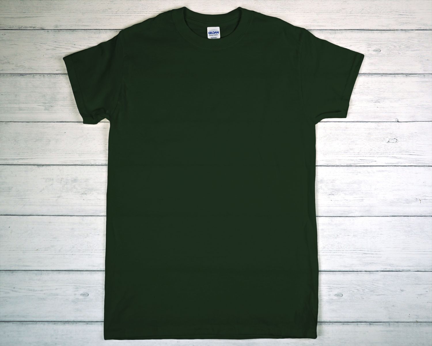 GILDAN BLANK T-SHIRT FOREST GREEN