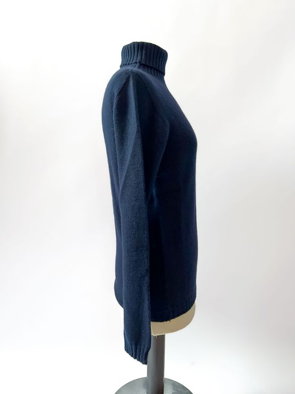 4 fili - Dolcevita da donna in puro cashmere - Blu notte