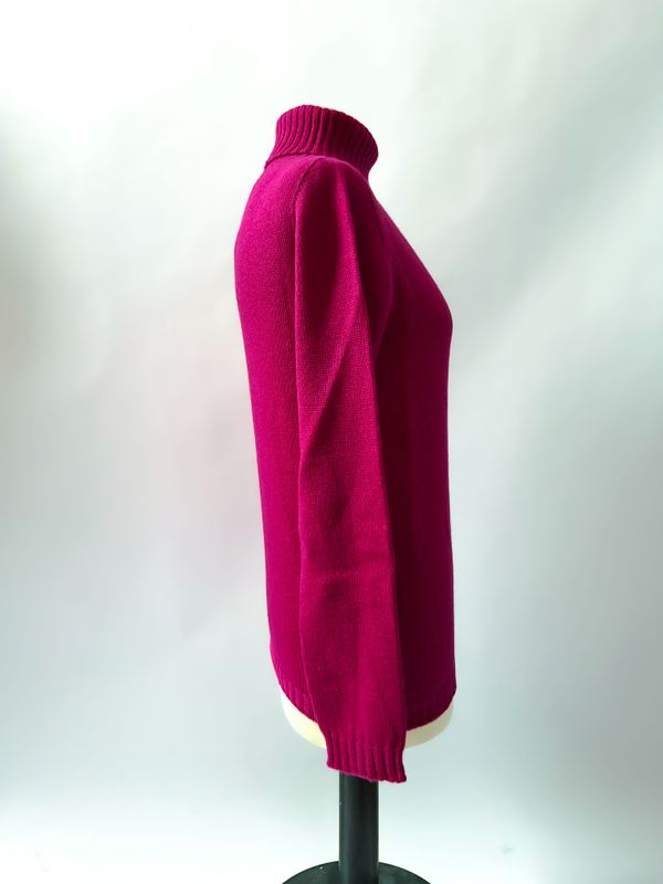 4 fili - Dolcevita da donna in puro cashmere - Fucsia