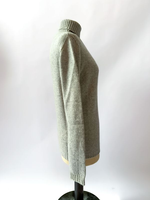 4 fili - Dolcevita da donna in puro cashmere - Grigio chiaro