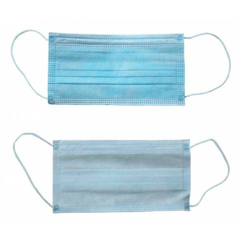 Masque à plat haute filtration 3 plis à usage unique.