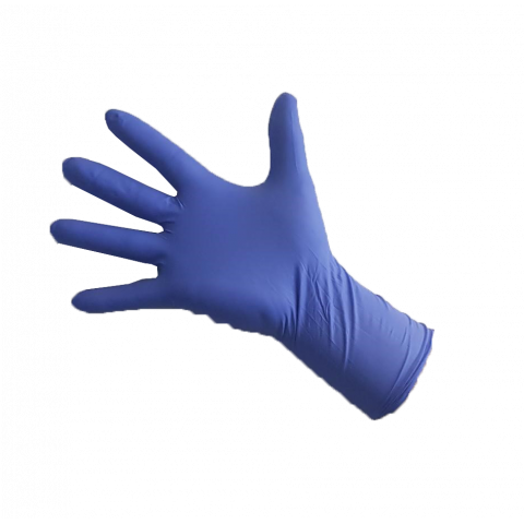 BOÎTE DE 100 GANTS NITRILES NON POUDRÉS BLEU FONCÉ