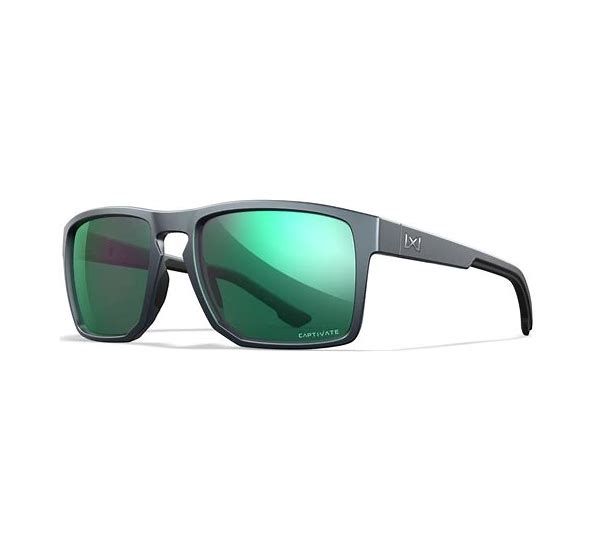 Wiley X Matte Founder Graphite Frame Pol Green Mirror