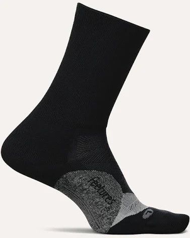 Feetures Elite Light Cushion Mini Crew Black Large
