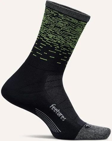 Feetures-Elite Cushion Reflective Mini Crew- Light Wave- Large