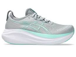 Asics Gel-Nimbus 27 Piedmont Grey/Illuminate Mint Women&#39;s 8.5