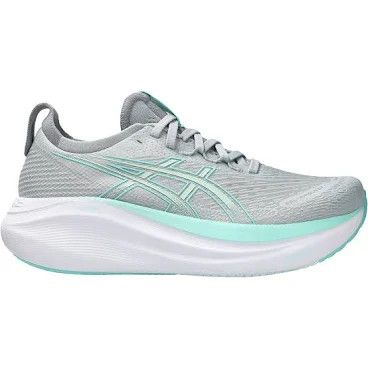Asics Gel-Nimbus 27 Piedmont Grey/Illuminate Mint Women&#39;s 7.5