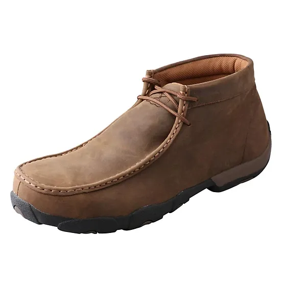 Twisted X Driving Mocs D Toe (Steel Toe) Distressed Saddle Men&#39;s 8.5