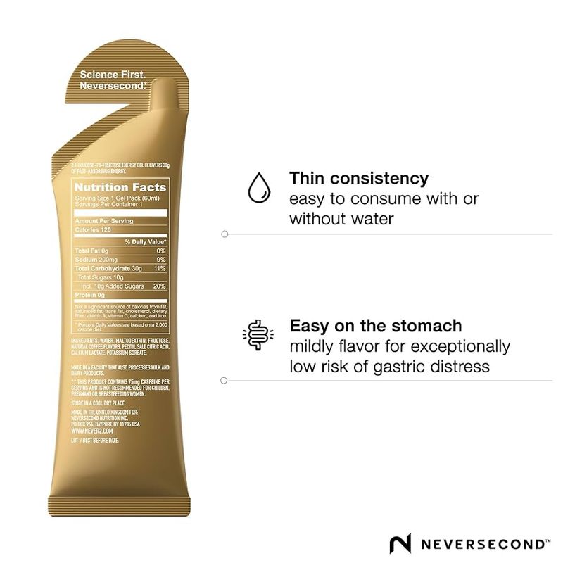 Neversecond C30  Energy Gel + Caffeine Espresso