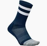 Feetures Elite Light Cushion Mini Crew Navy High Top Strip