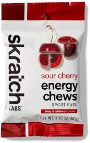 Skratch Labs sour cherry energy chews
