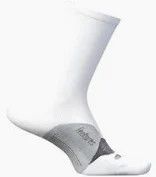 Feetures Elite Light Cushion Mini Crew White Large