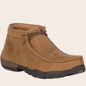 Twisted X Driving Mocs D Toe (Steel Toe) Distressed Saddle Men's 11