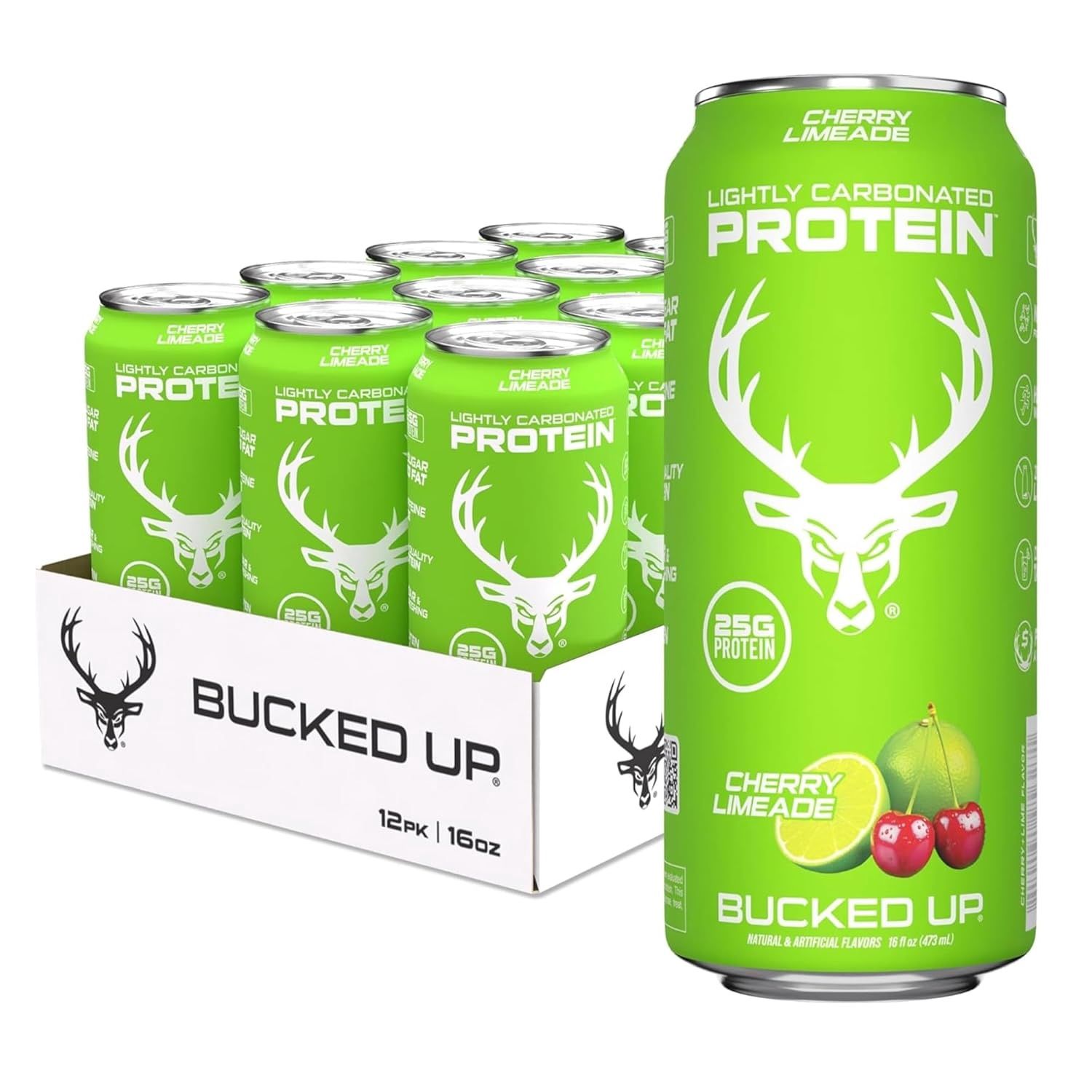 Bucked Up Clear RTD (12 Pack), Flavor: Cherry Limeade
