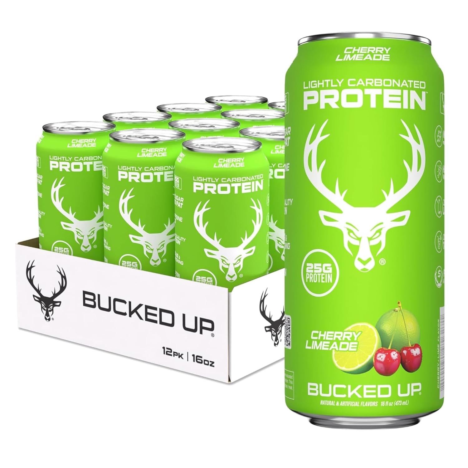 Bucked Up Clear RTD (12 Pack), Flavor: Cherry Limeade