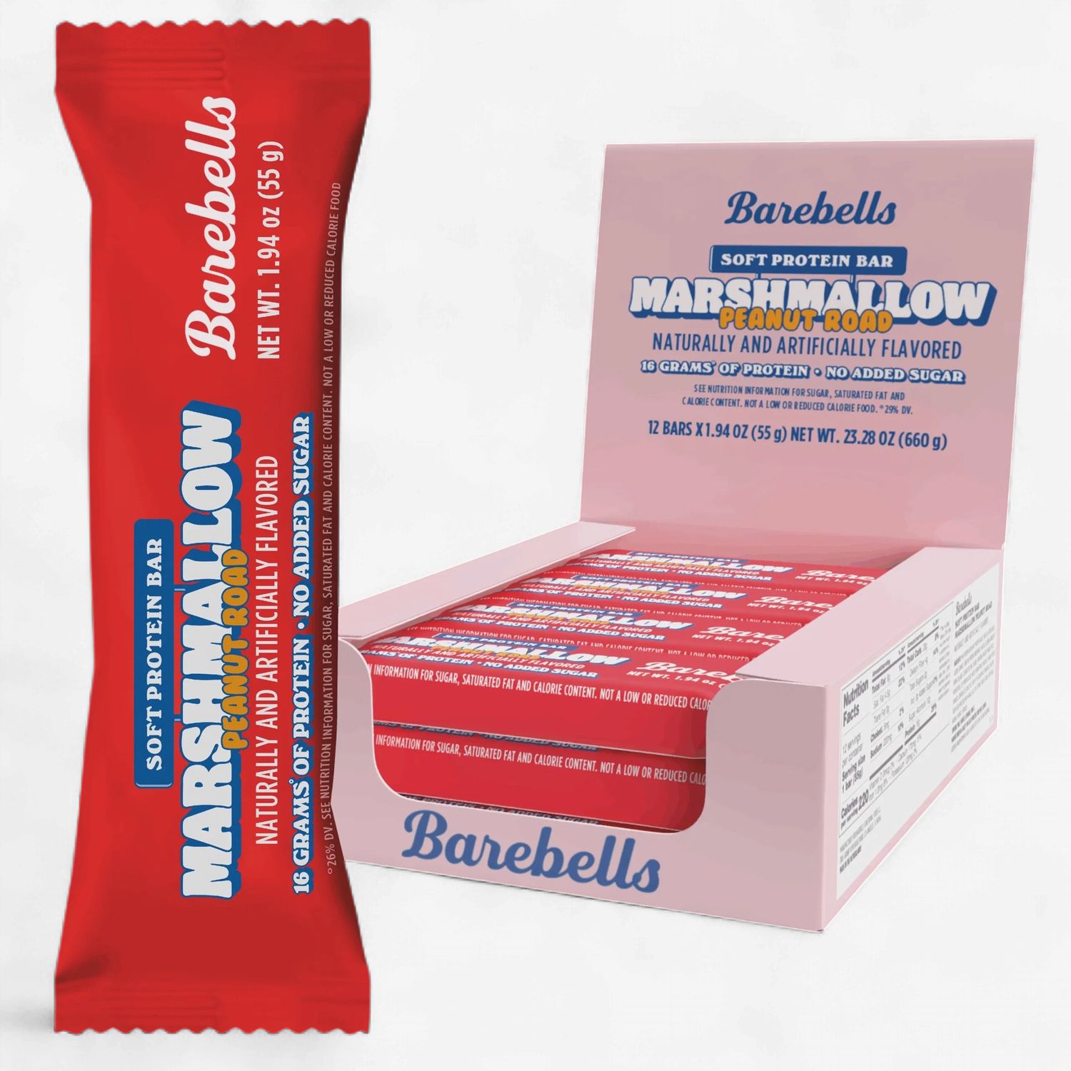 Barebells Soft Bar (12 pack), Flavor: Marshmallow Peanut Road