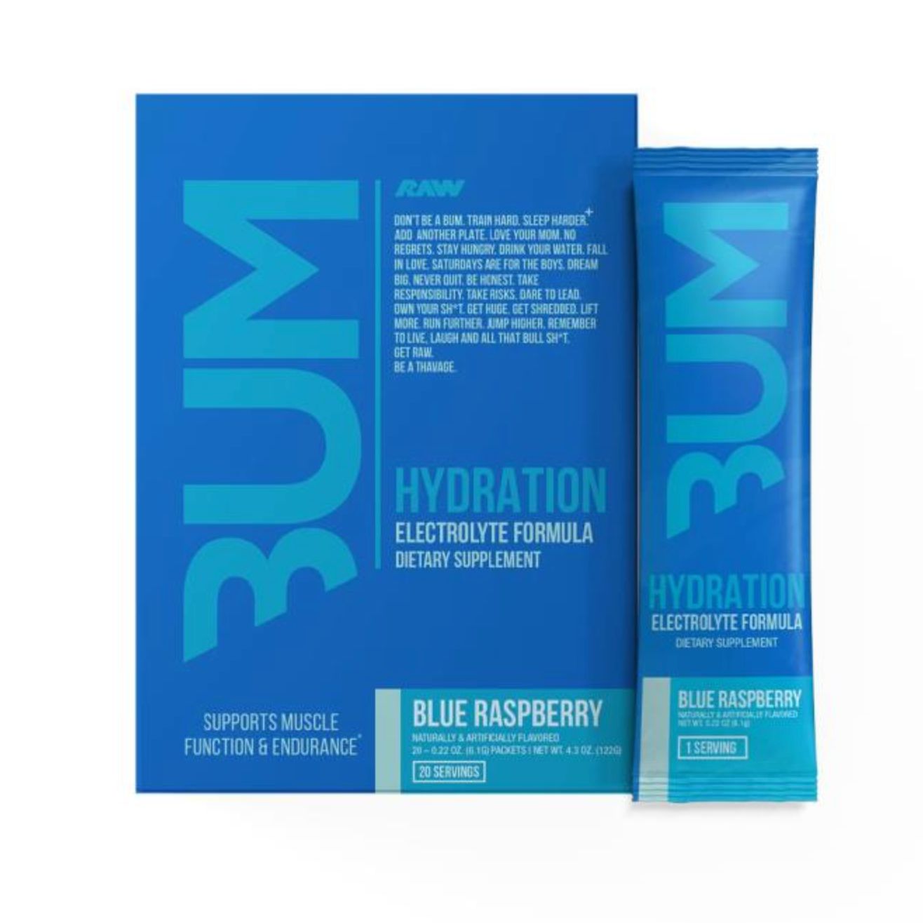 CBUM Hydration (20 pack), Flavor: Blue Raspberry
