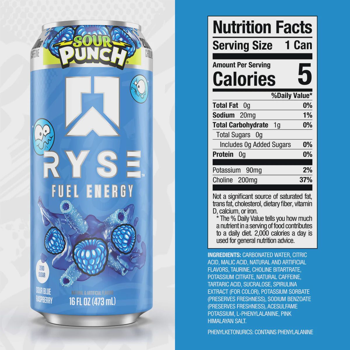 Ryse Energy (12 pack), Flavor: Arctic Berry