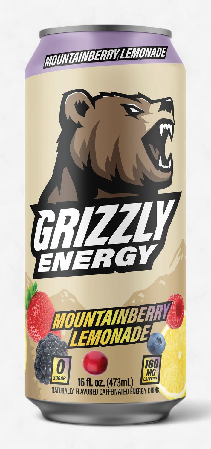 Grizzly Energy (12 Case), Flavor: Mt Berry Lemonade