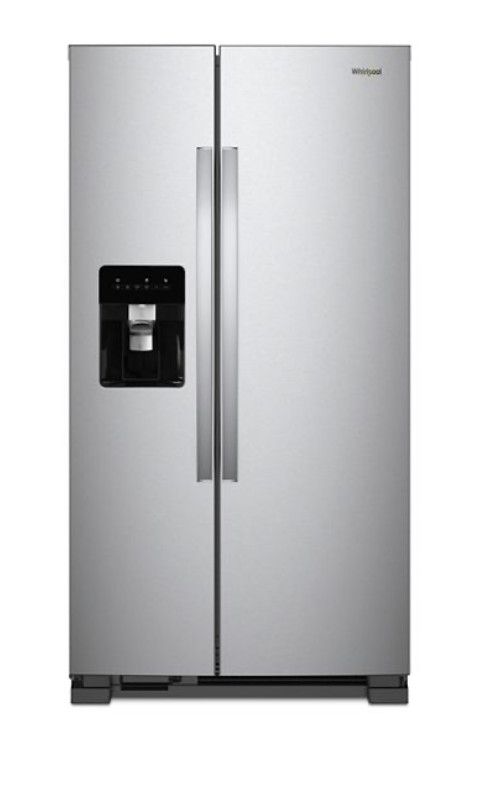Whirlpool - 24.6 Cu. Ft. Side-by-Side Refrigerator - Monochromatic Stainless Steel