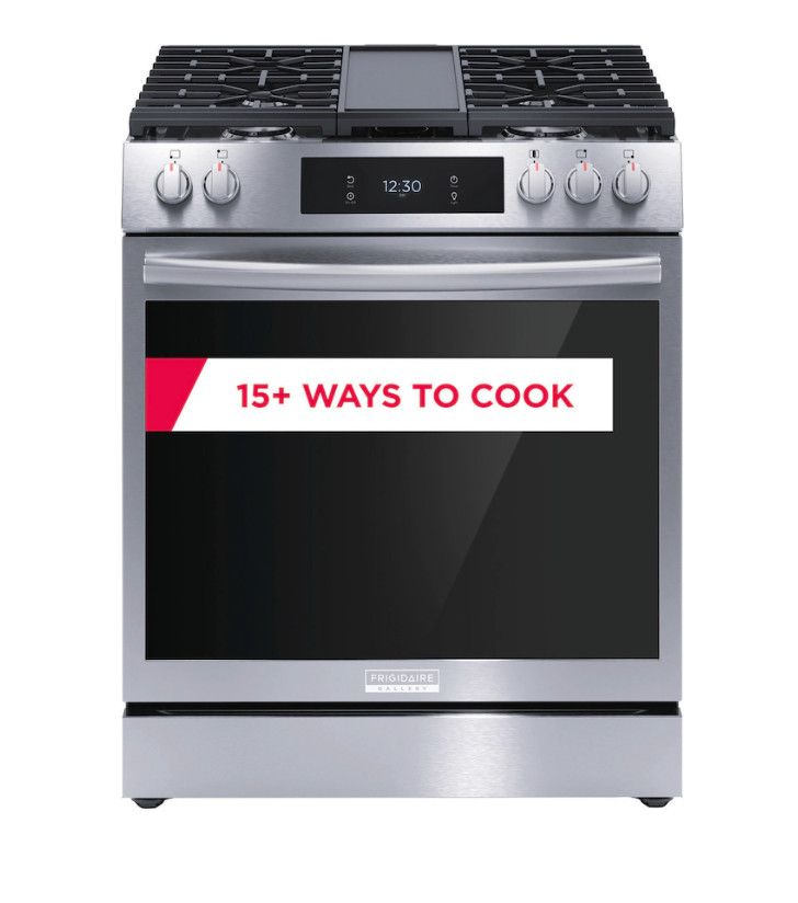 Frigidaire Gallery - 30&quot; Front Control Gas Range with Total Convection - Stainless Steel