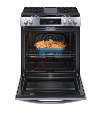 Frigidaire Gallery - 30" Front Control Gas Range with Total Convection - Stainless Steel