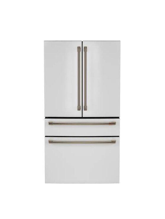Café 28.7 Cu. Ft. 4 Door French Door Refrigerator with Dual Dispense Auto Fill Pitcher - Matte White