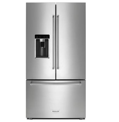 KitchenAid - 23.8 Cu. Ft. French Door Counter-Depth Refrigerator - Stainless Steel