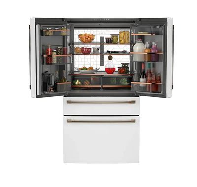 Café 28.7 Cu. Ft. 4 Door French Door Refrigerator with Dual Dispense Auto Fill Pitcher - Matte White